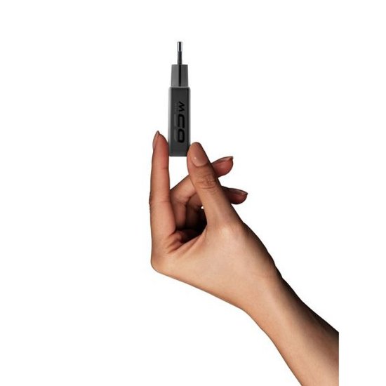 Kućni punjač CELLULARLINE, GAN+, 65W, Slim, crni
