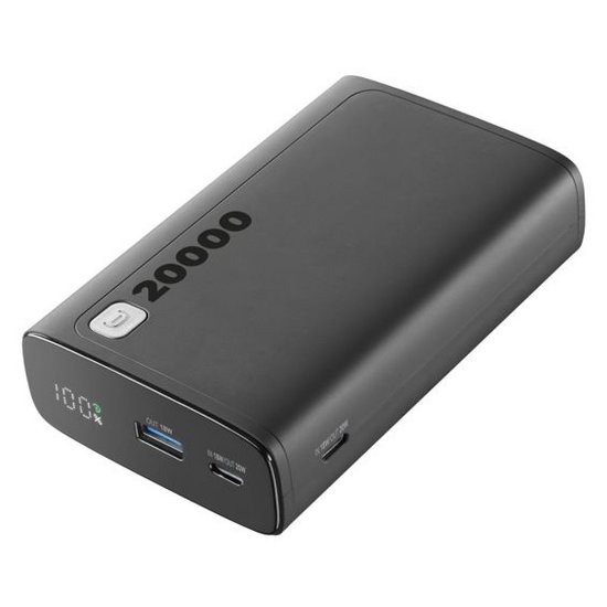 Mobilni USB punjač CELLULARLINE, Elite, 20000mAh, crni