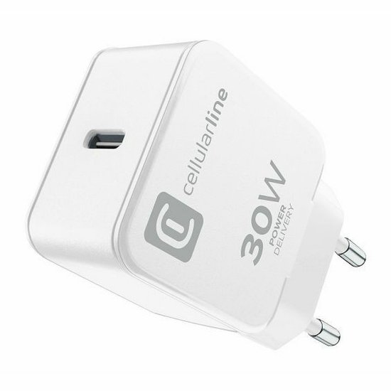 Kućni punjač CELLULARLINE, za Apple, 30W, USB-C, bijeli