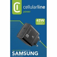 Kućni punjač CELLULARLINE, za Samsung, 45W, USB-C, Super Fast 2.0, crni