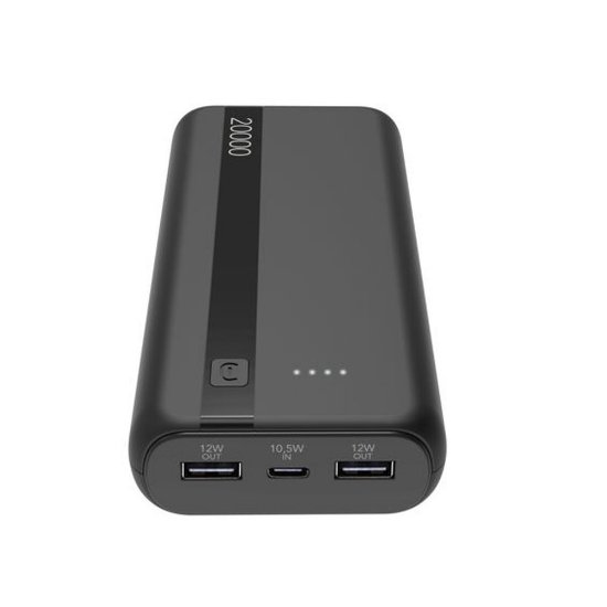 Mobilni USB punjač CELLULARLINE, Entry,20000 mAh, crni