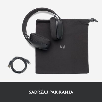 Slušalice LOGITECH Zone Vibe 100, bežične, BT, crne