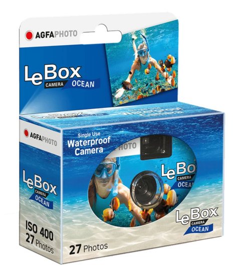 Jednokratni fotoaparat AGFAPHOTO LeBox Ocean, 27 snimaka, vodootporni