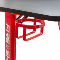 Gaming stol WHITE SHARK Fire Shadow, RGB, crno-crveni