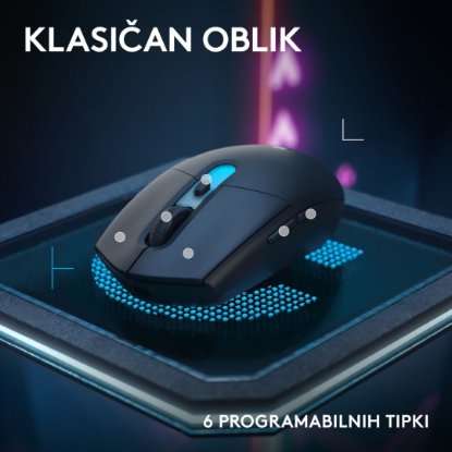 Miš LOGITECH G305 X SUPERLIGHT, Gaming, optički, 44000dpi, USB, crni