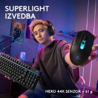 Miš LOGITECH G305 X SUPERLIGHT, Gaming, optički, 44000dpi, USB, crni