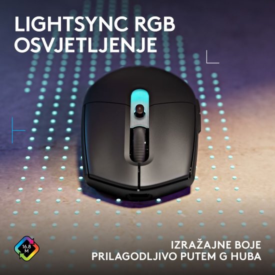 Miš LOGITECH G305 X SUPERLIGHT, Gaming, optički, 44000dpi, USB, crni