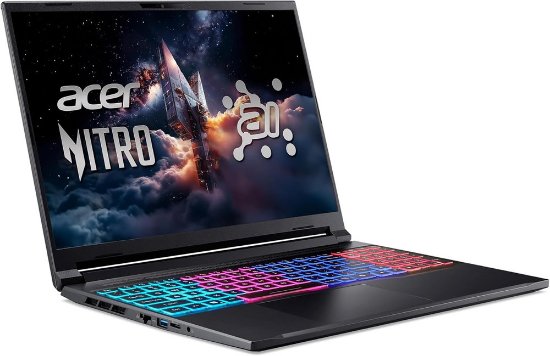 Laptop ACER Nitro V 16S AI NH.U03EX.009 / Ryzen 7 AI 260, 16GB, 1TB SSD, nVidia GeForce RTX 5060, 16" WUXGA 180Hz IPS, bez OS, crni