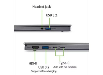 Laptop ACER Swift Go 14 AI OLED NX.JDAEX.008 / Ryzen AI 5 340, 16GB, 1TB SSD, AMD Radeon Graphics, 14" WUXGA OLED, Windows 11, srebrni