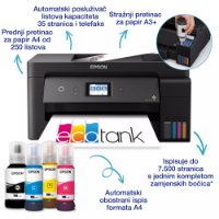 Multifunkcijski printer EPSON ITS L14150, printer/scanner/copy/fax, Eco Tank, 4800 dpi, USB, LAN, WiFi