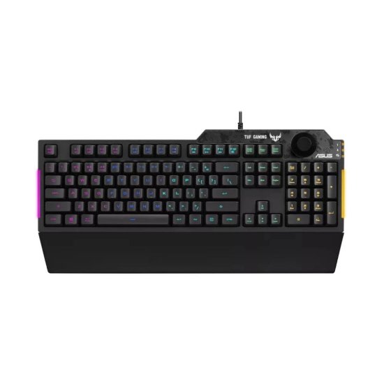 Tipkovnica ASUS TUF Gaming K1, RGB, membranska, UK Layout, USB, crna