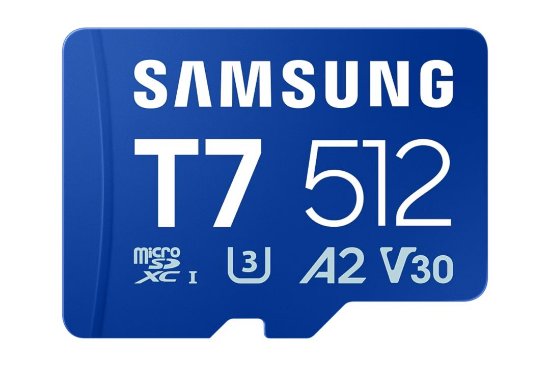 Memorijska kartica SAMSUNG, T7 microSDXC, 512GB, MB-MB512T/WW, A2 Class 10 V30 UHS-I U3