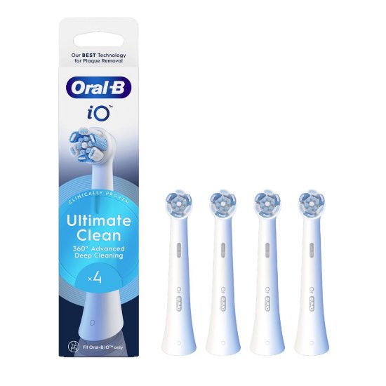 Zamjenske glave četkice za zube ORAL-B iO Ultimate Clean CWF-4, 4 kom, bijela