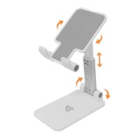 Stalak za smartphone SBOX PS-09, stolni, sklopivi, bijeli