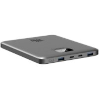 Mobilni USB punjač CANYON PB-2008 LED Flat, 20000mAh, PD 100W, QC3.0, 2x USB-A, 2x USB-C, sivi