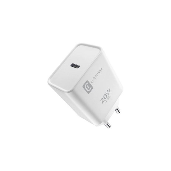 Punjač USB-C CELLULARLINE ACHIPHUSBCPD20WW, 20W, USB-C, bijeli