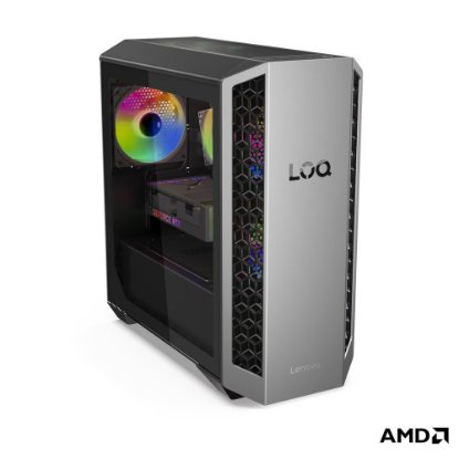 Računalo LENOVO LOQ Tower 91DF007HSC / Ryzen 7 8745HX, 16GB, 512GB SSD, nVidia GeForce RTX 5050, WiFi, bez OS, sivo