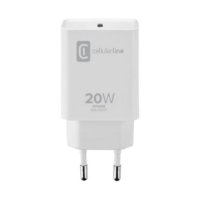 Punjač USB-C CELLULARLINE ACHIPHUSBCPD20WW, 20W, USB-C, bijeli