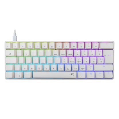 Tipkovnica WHITE SHARK GK-004232 Shinobi-2, RGB, mehanička, smeđi switch, HR, bijela