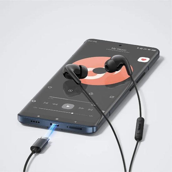 Slušalice XIAOMI Type-C Earphones, USB-C, in-ear, crne