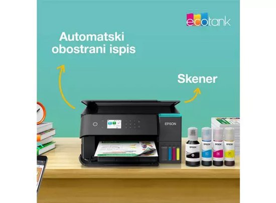 Multifunkcijski printer EPSON EcoTank L6360, printer/scanner/copy, 4800 x 1200, USB, LAN, WiFi, crni