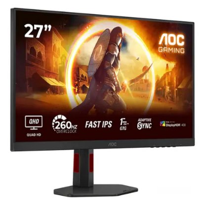 Gaming monitor 27" AOC Q27G4ZR, QHD, IPS, 240Hz, 1ms, 400cd/m2, pivot, crni
