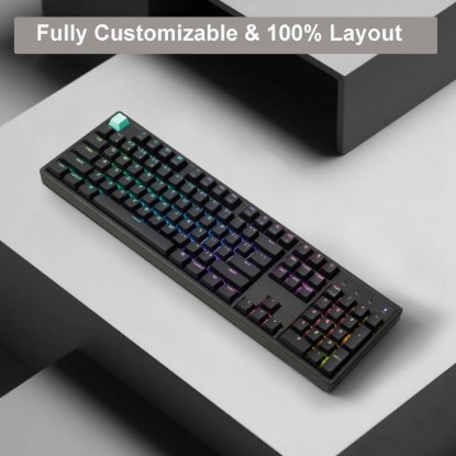 Tipkovnica KEYCHRON K10 HE Rapid Trigger, mehanička, bežična, USB, UK layout, crna