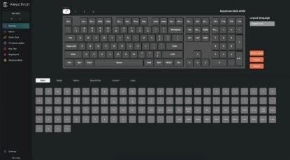 Tipkovnica KEYCHRON B36, membranskai, bežična, USB, UK layout, crna