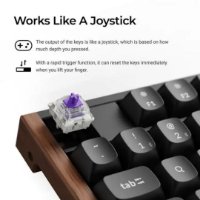 Tipkovnica KEYCHRON K10 HE, mehanička, bežična, USB, UK layout, crna