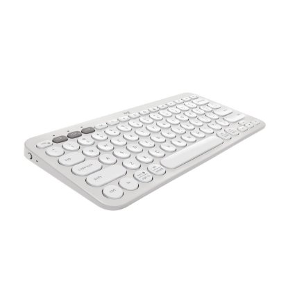 Tipkovnica LOGITECH Pebble Keys 2 K380S, BT, kompaktna, bijela