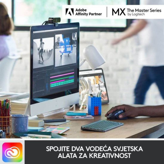 Tipkovnica LOGITECH MX Keys mini, bežična, BT, srebrna