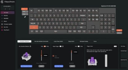 Tipkovnica KEYCHRON K10 HE Rapid Trigger, mehanička, bežična, USB, UK layout, crna