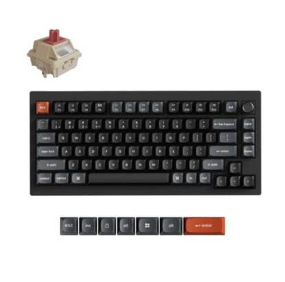 Tipkovnica KEYCHRON V1 Ultra, mehanička, bežična, USB, UK layout, crna