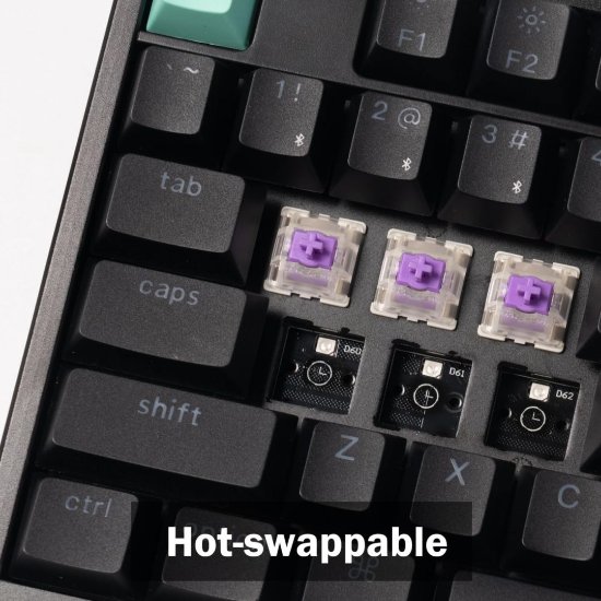 Tipkovnica KEYCHRON K10 HE Rapid Trigger, mehanička, bežična, USB, UK layout, crna