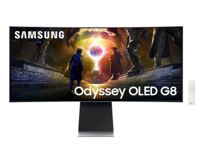 Gaming monitor 34" Samsung Odyssey G85SD, WQHD, OLED, 175Hz, 0.03ms, 250cd/m2, FreeSync, zakrivljeni, zvučnici, crno-bijeli