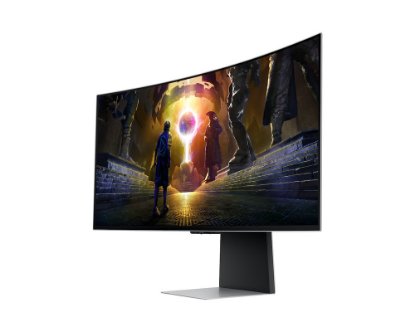 Gaming monitor 34" Samsung Odyssey G85SD, WQHD, OLED, 175Hz, 0.03ms, 250cd/m2, FreeSync, zakrivljeni, zvučnici, crno-bijeli