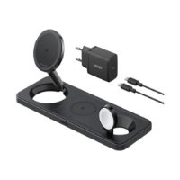 Bežični punjač ANKER, Mag Go PAD 3u1, 15W, B25M1311, crni