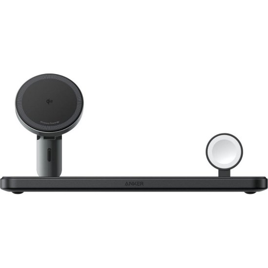 Bežični punjač ANKER, Mag Go PAD 3u1, 15W, B25M1311, crni