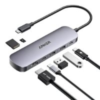 USB HUB ANKER, USB-C 7-u-1, 2x USB-A, 2x USB-C, SD,micro, SD, HDMI