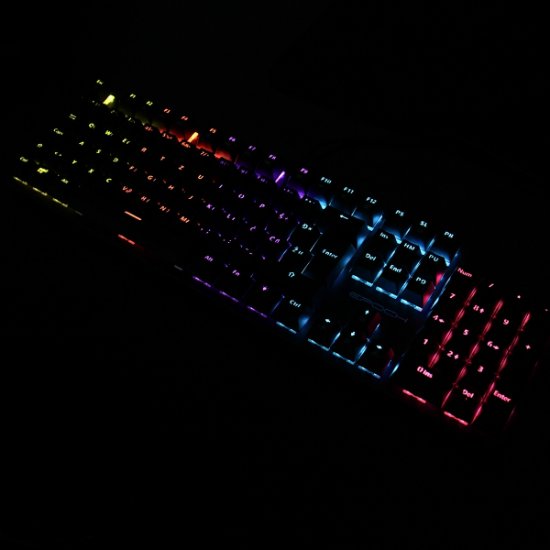 Tipkovnica EPOCH Rhea, RGB, mehanička, crveni switch, UK/HR layout, crna, USB