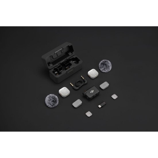 Mikrofon DJI Mic Mini 2S, 2 TX + 1 RX, Charging Case, bežični, sivi