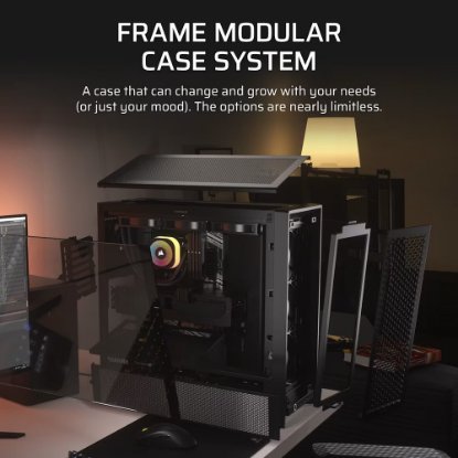 Kućište CORSAIR Frame 4000D RS, window, MIDI, ATX, crno, bez napajanja