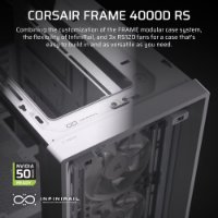 Kućište CORSAIR Frame 4000D RS, window, MIDI, ATX, bijelo, bez napajanja
