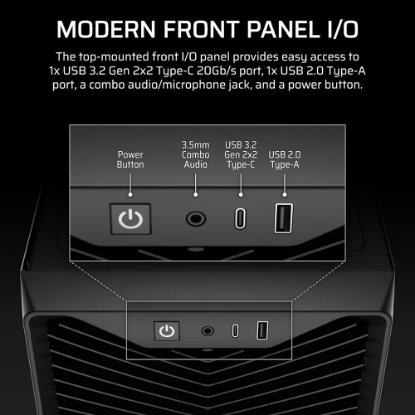 Kućište CORSAIR 3200D RS, MIDI-Tower, ATX, window, crno, bez napajanja