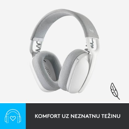 Slušalice LOGITECH Zone Vibe 100, bežične, BT, bijele