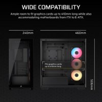 Kućište CORSAIR 3500X RS-R ARGB, window, MIDI-Tower, ATX, crno, bez napajanja