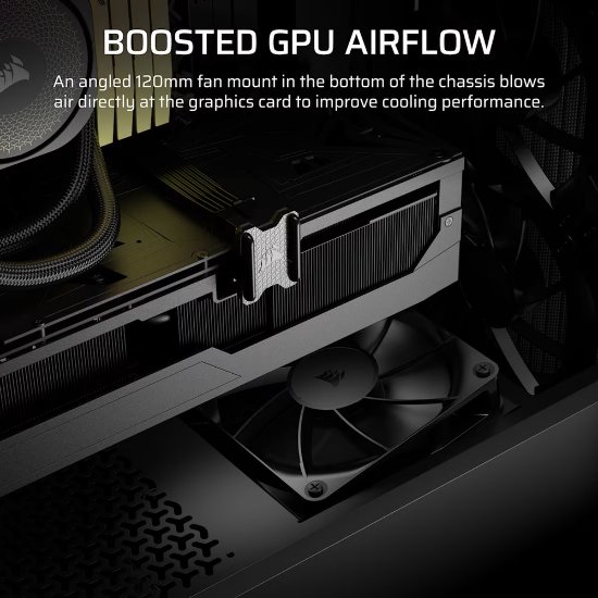 Kućište CORSAIR 3200D RS, MIDI-Tower, ATX, window, tamno sivo, bez napajanja