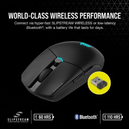 Miš CORSAIR KATAR ELITE, optički, bežični, 26000dpi, crni