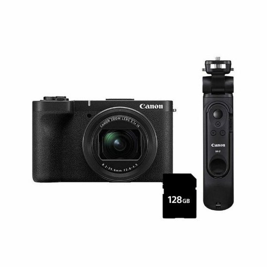 Digitalni fotoaparat CANON Powershot V1 Vlogger Kit, SD Kartica, Tripod Grip, 24 MP, 4K, crni