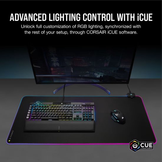 Podloga za miš MM700 RGB, 930x400, crna